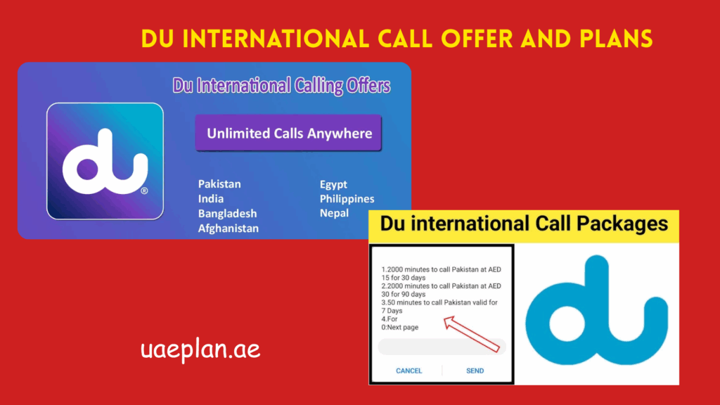 DU International Call offer and Plans 2
