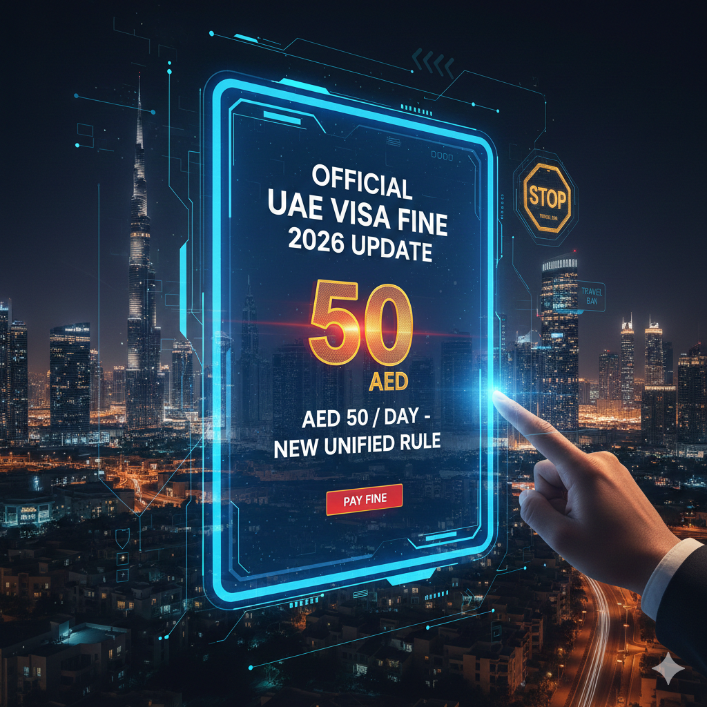 Official UAE Visa Overstay Fine 2026 Update AED 50 Daily Rule