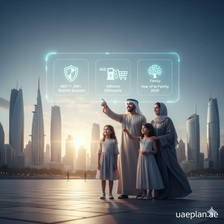 UAE Social Welfare 2026: The Ultimate Guide to New Government Support & Family Benefits 3 Detailed overview of UAE Social Welfare 2026 programs including Sharjah support AED 17500 and inflation allowance for families.